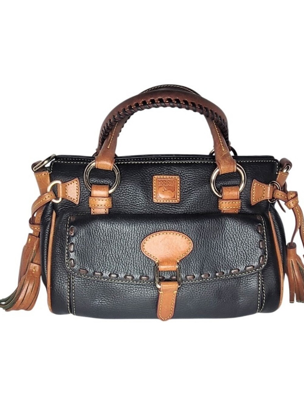 Dooney & Bourke Black Pebble Satchel Bag